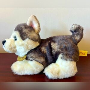 Miyoni by Aurora Husky Dog Plush Stuffed Animal Grey White Tots  Realistic